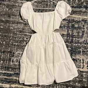 white dress with side cutouts!